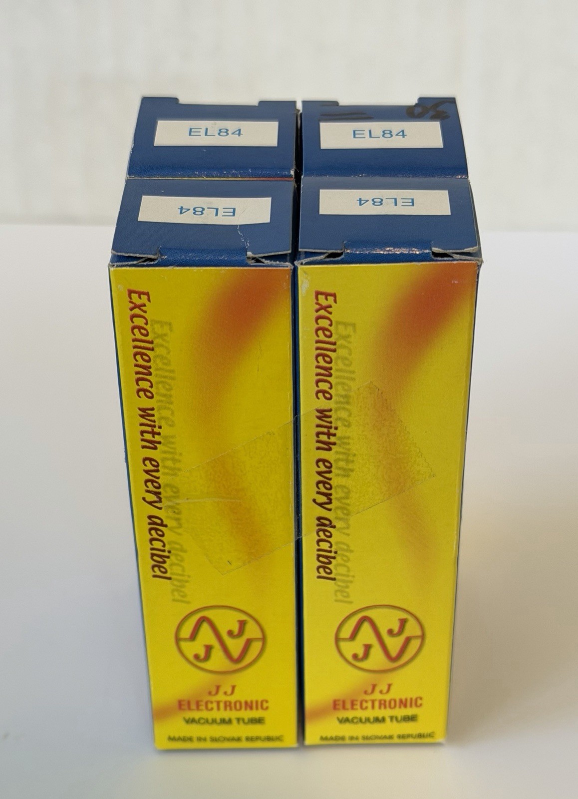 New Quad JJ ELECTRONICS Factory Matched EL84 Vacuum Tubes in Original Boxes