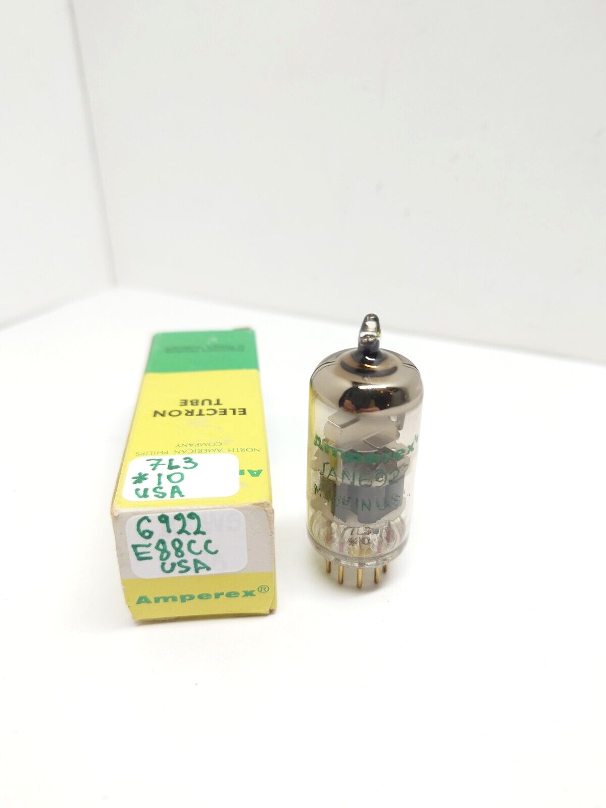 NOS NIB 1pc of Amperex 6922 E88CC Code 7L3 Tested VACUUM TUBE O-Getter Gold Pin