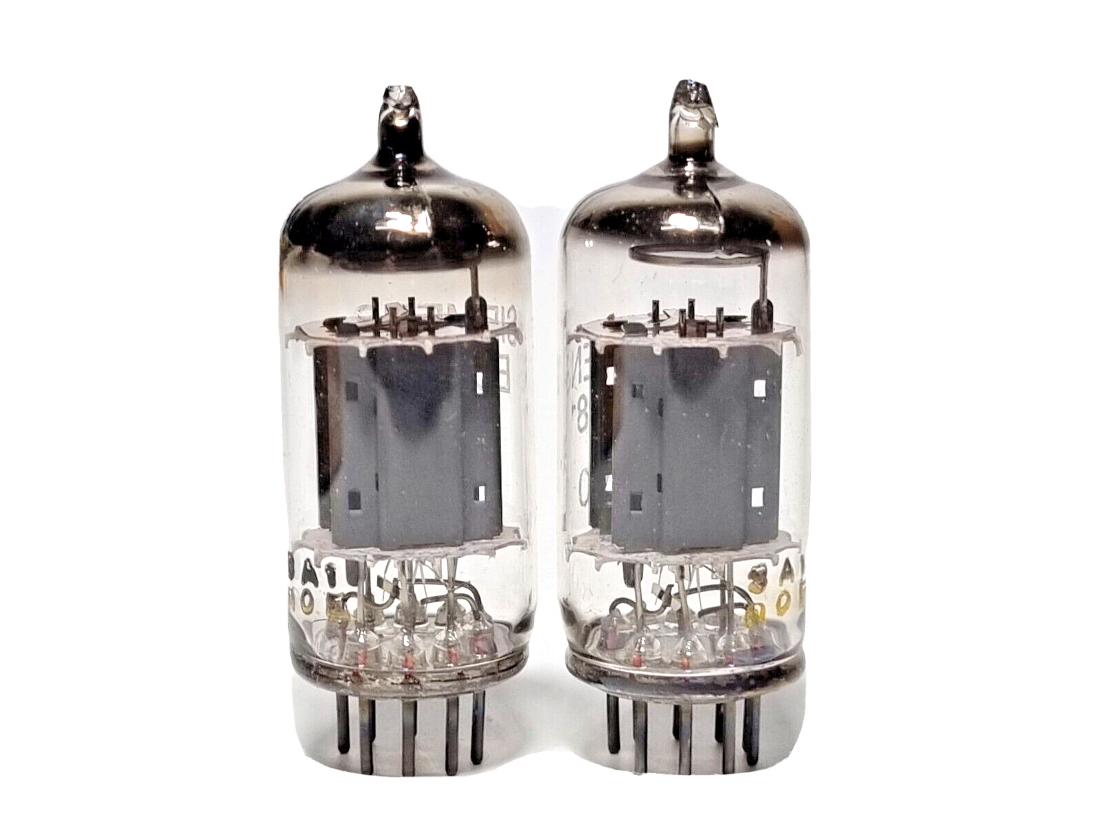 SIEMENS 12AT7/ECC81 MATCHED PAIR TESTED WITH ROETEST V10 NEW/NIB LONG PLATE!