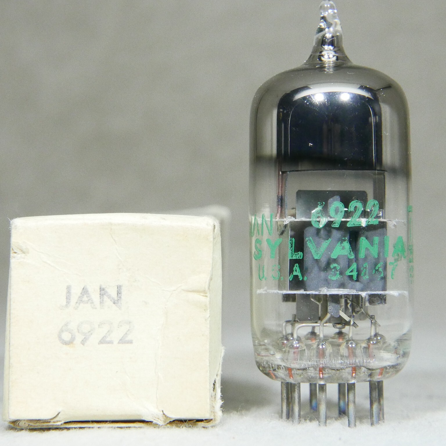 Sylvania JAN 6922/E88CC O-Getter Mil-Spec 1971 USA Strong, Microphonic