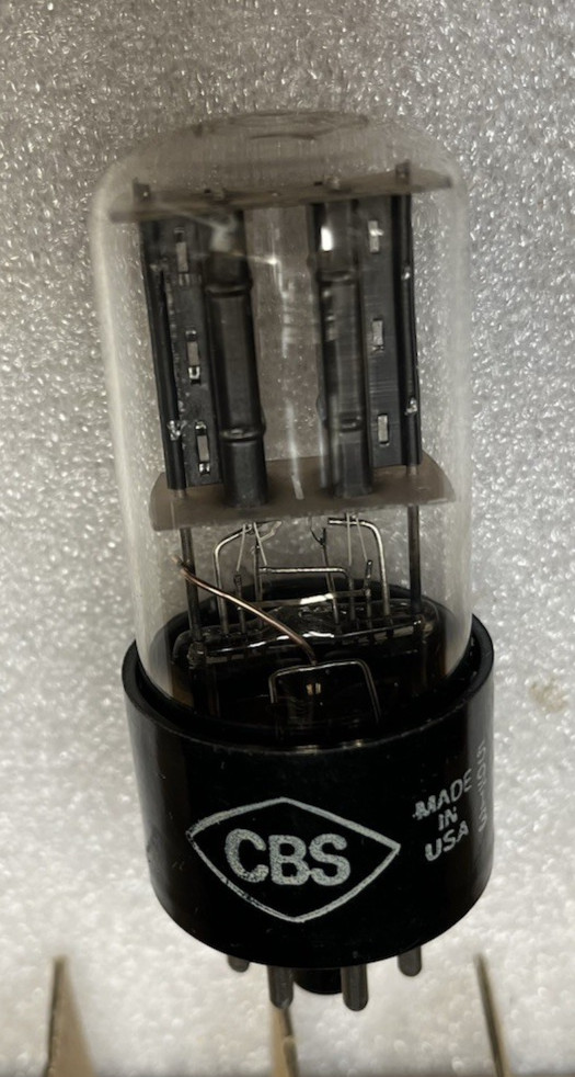 RARE NOS TUBE CBS 6SN7GT / VT-231 SQUARE GETTER 3 HOLE BADBOY PLATES 1950’S USA