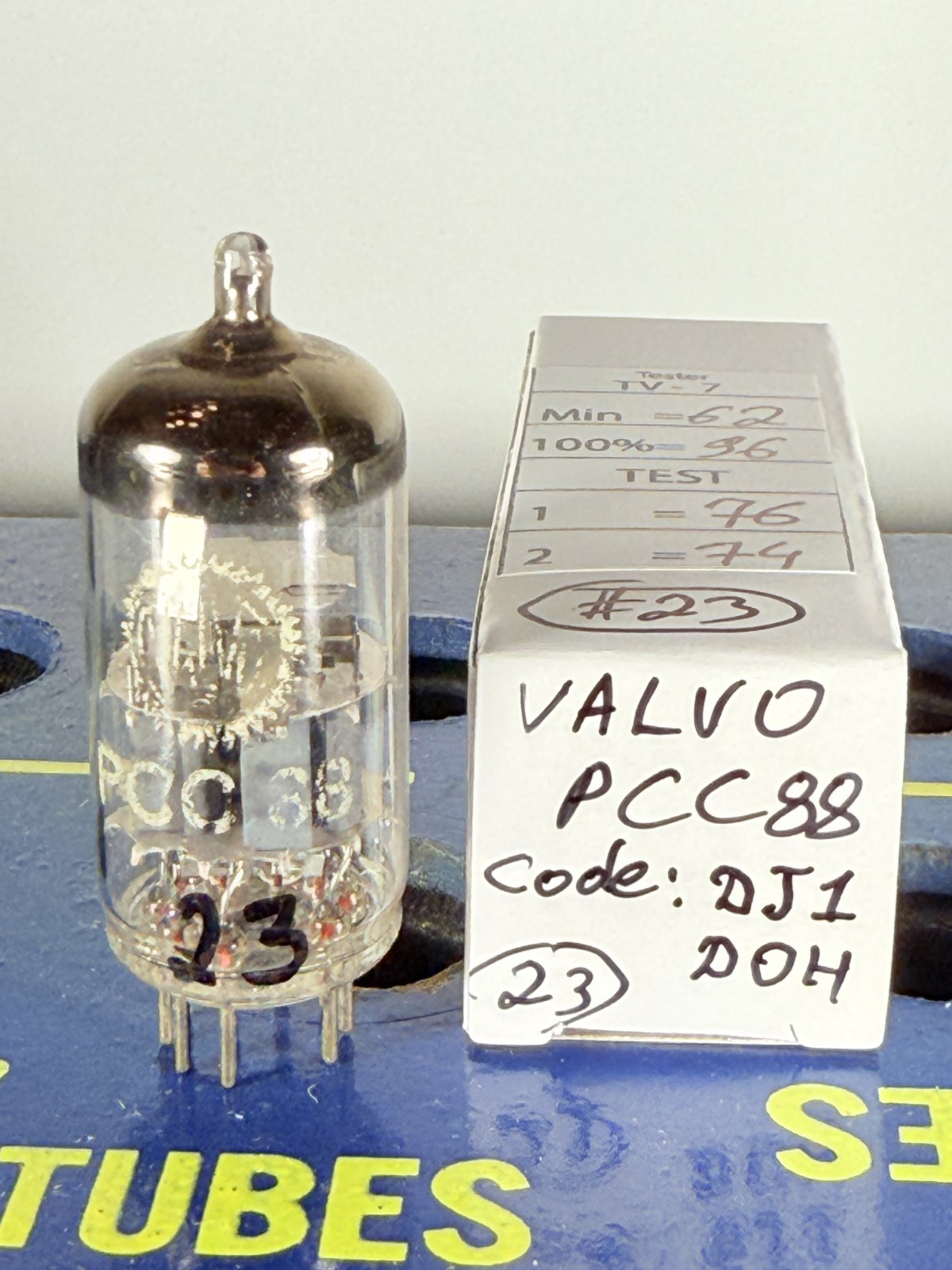 Valvo PCC88 7DJ8 Single Frame Grid Tested Good Balanced Tube
