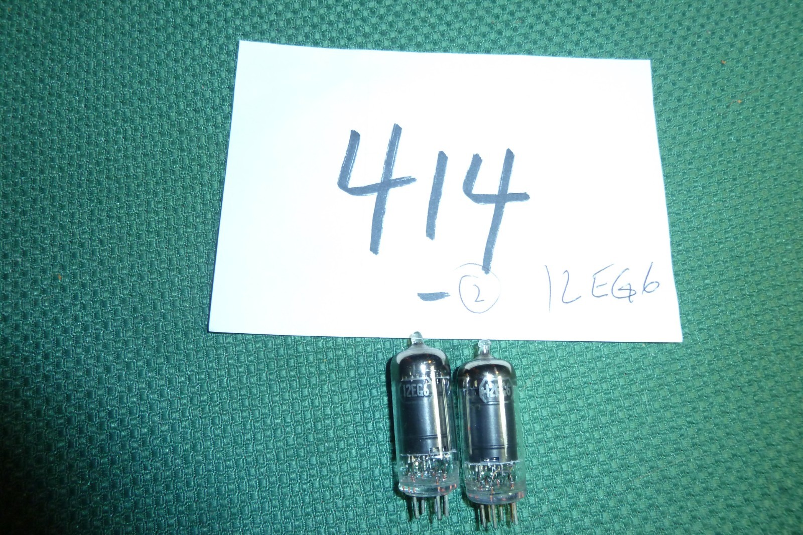 2 – 12EG6 Glass Amplifier Vacuum Tubes Item #414