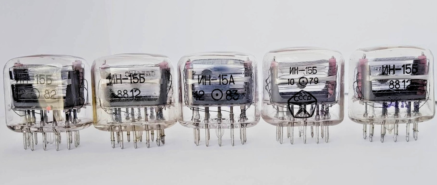 5 x IN-15 TESTED IN-15A IN-15B SYMBOLS NIXIE Indicator Clock Watch TUBE 100%