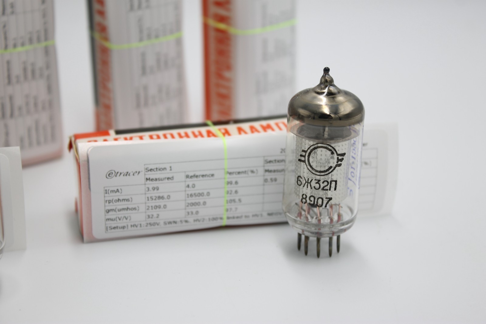2 PCS 6J32P/ EF86 . Strong Test. Pentode. By Etracer.Svetlana.Original Box.NOS