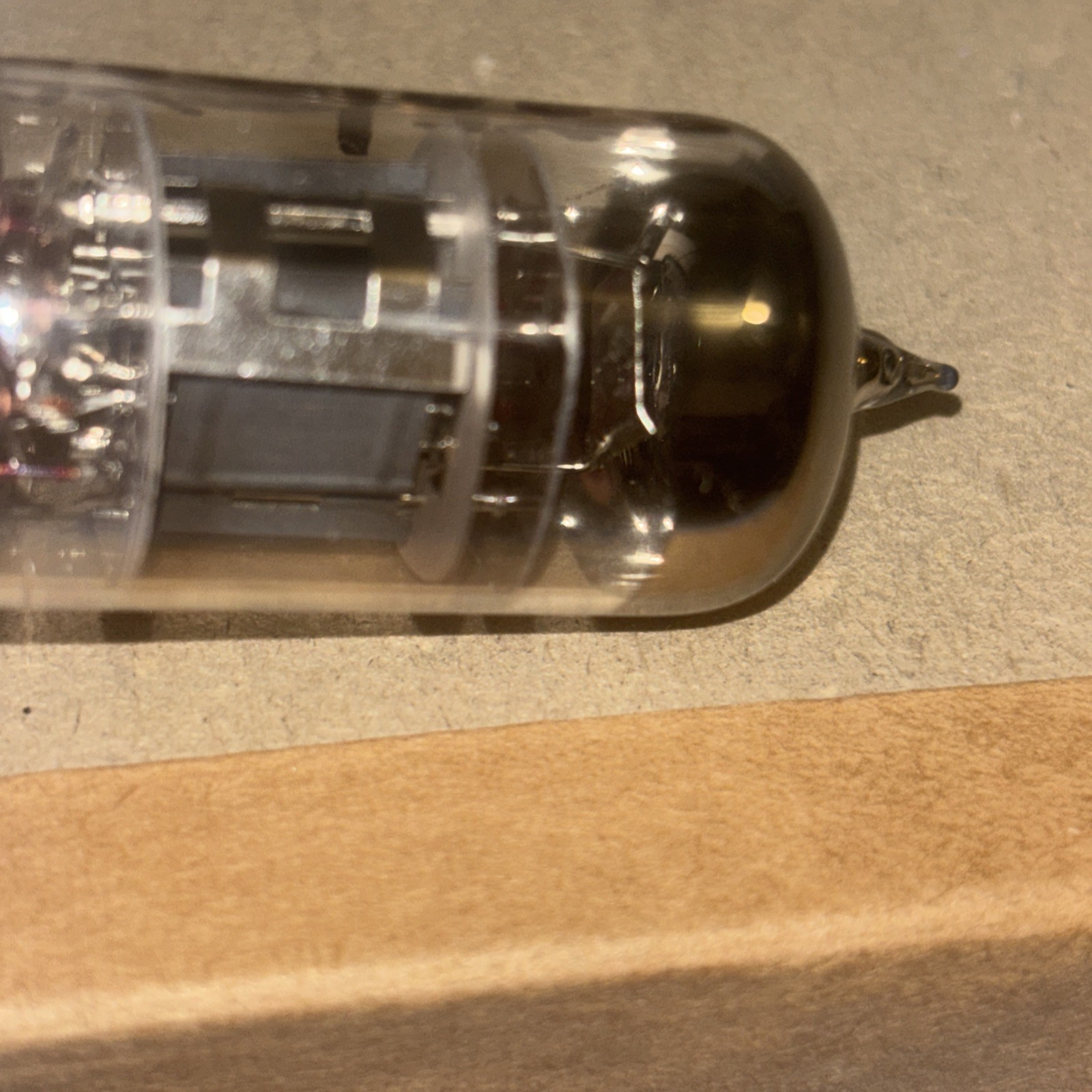 Pair 12AT7 Rare Red Print Shuguang China Preamp Vacuum Tubes Corner Foil Getter