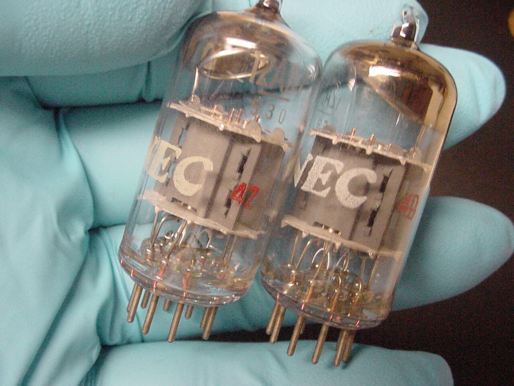 NEC 12AD7 TUBE PAIR (circa 60s Japan-made tested strong) LG*****