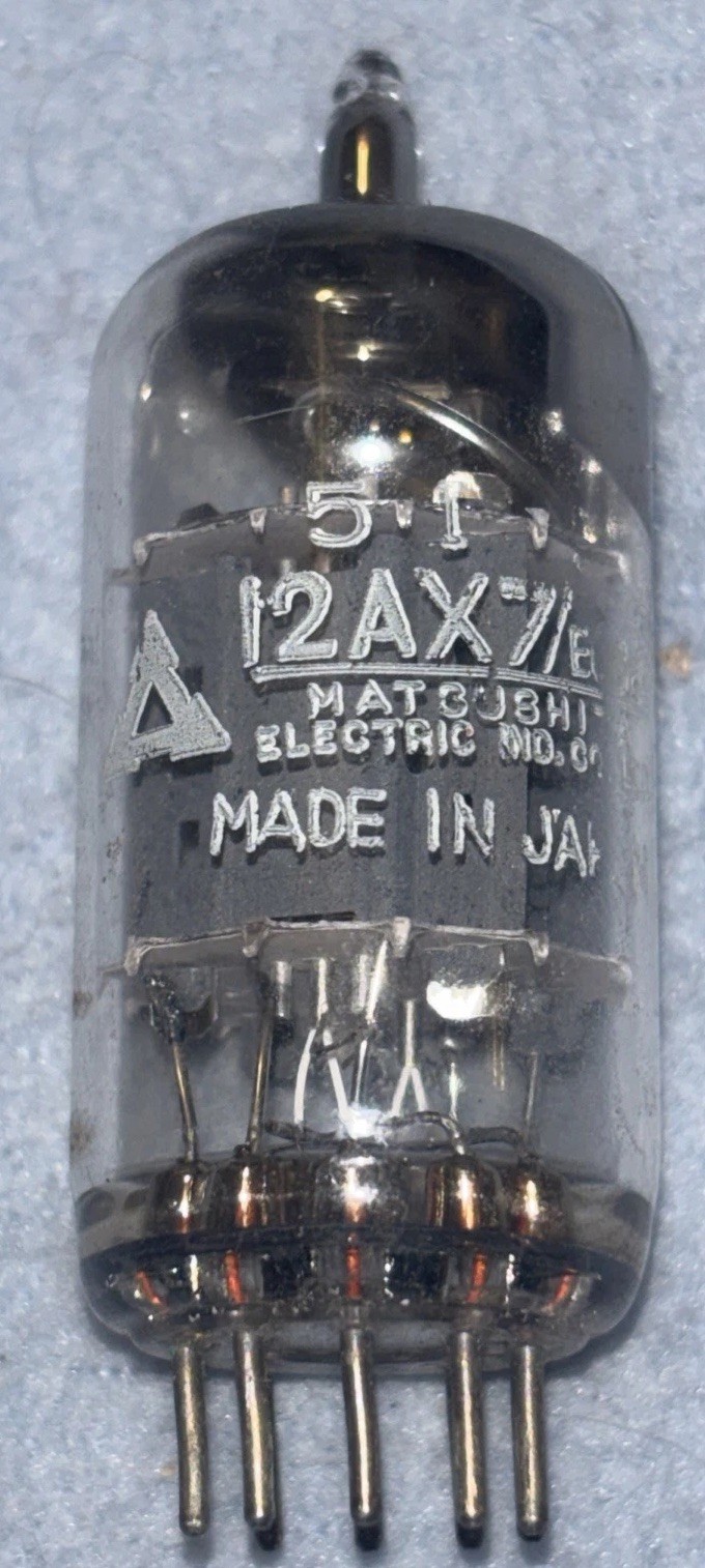 Matsushita 12AX7/ECC83 Tested Tube Grey Plate Angled Halo Balanced Guitar Amp