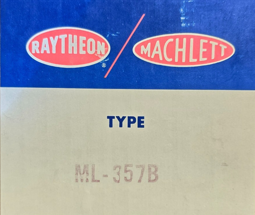 1948 Machlett ML-357B NOS Transmitting Tube – Raytheon / WHOM-AM Ridgefield Park