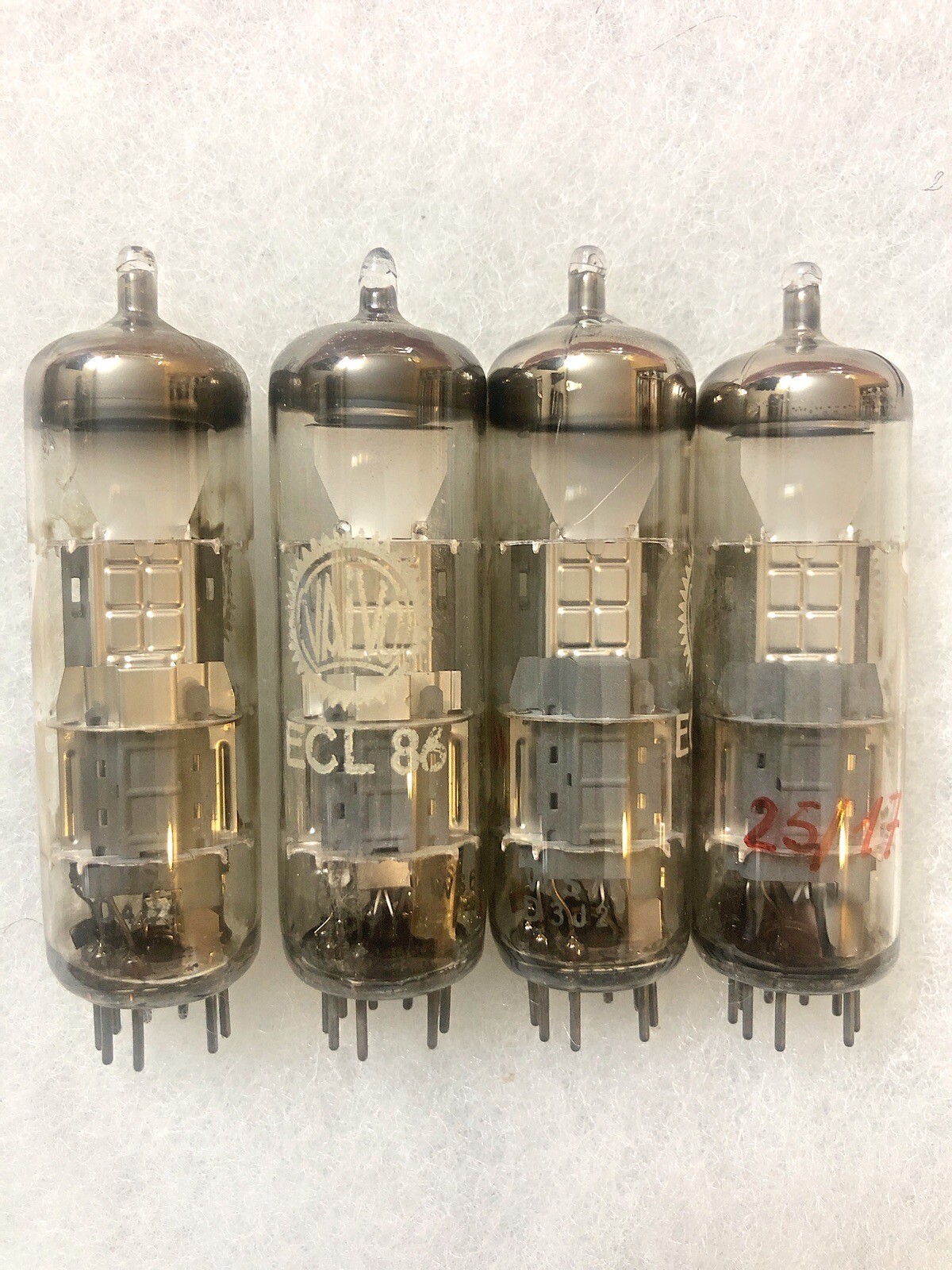 Valvo ECL86 6GW8 Excellent Testing Values Made In Germany Matched Quad