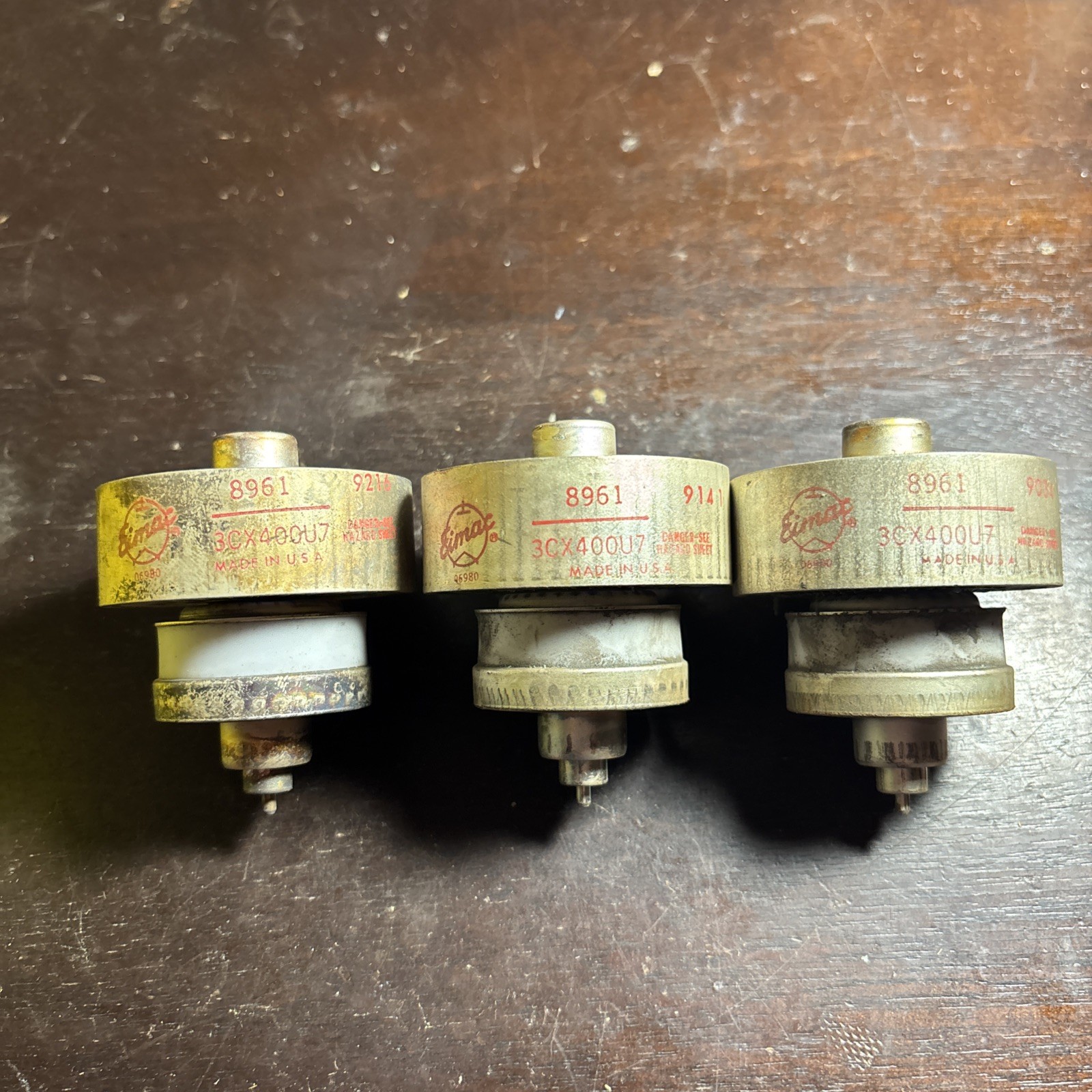 Lot Of 3- Eimac 3CX400U7 /8961 Transmitting Tubes Estate Untested As Is