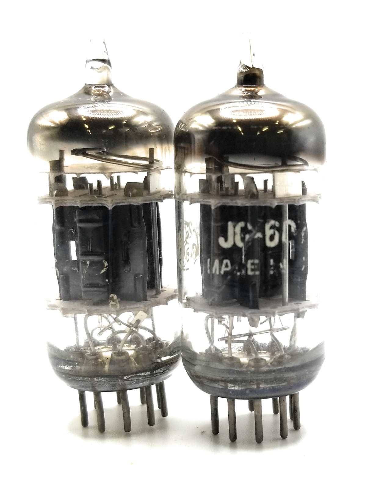Matched Pair JG-6072 GE Vacuum Tube 12AY7 Military Grade Amplitrex TESTED