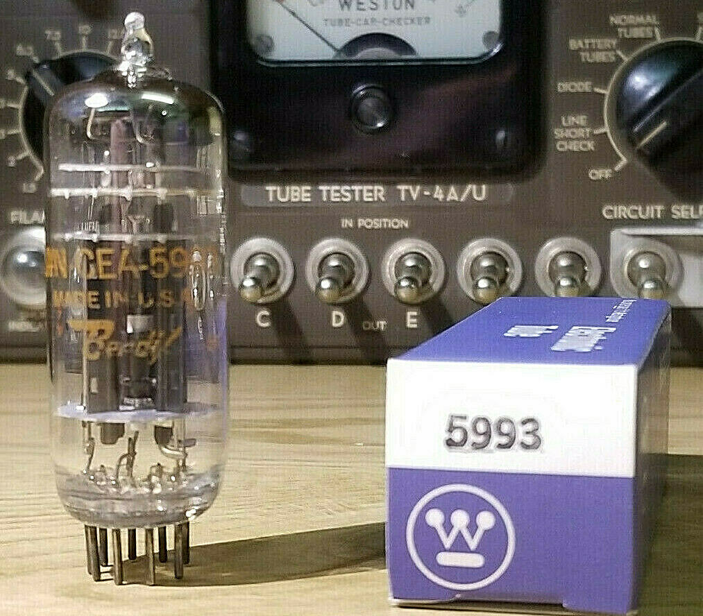 One (1) 5993 Bendix Red Bank Division Vacuum Tube NOS Tested Strong “Super Tube”
