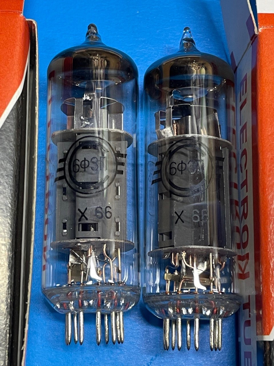 2 pcs 6F3P (ECL82, 6BM8) NEW / MATCHED PAIR / GOLD GRID / TRIODE PENTODE / USA