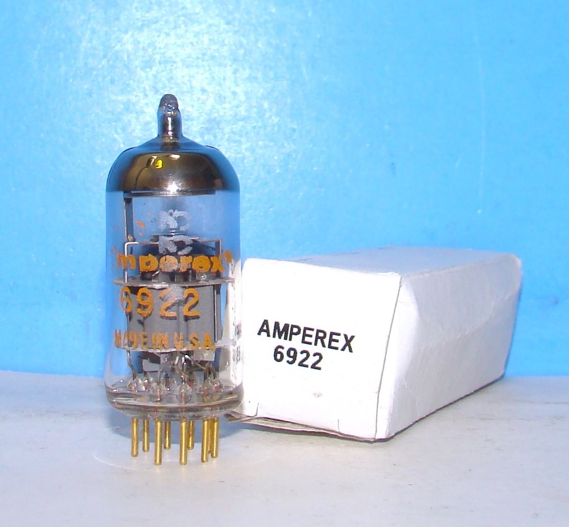 6922 Amperex PQ 7L5 gold pin vintage radio audio vacuum tubes valves E88CC 6DJ8