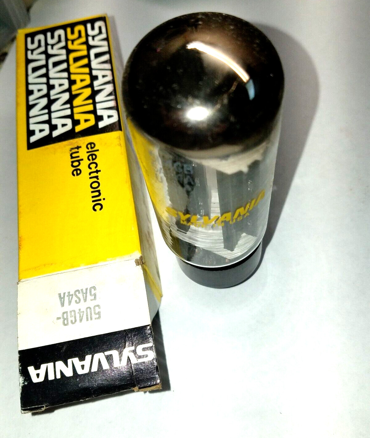 Sylvania 5U4GB 5AS4A Rectifier tube TESTS STRONG NOS New Old Stock GUITAR AMP