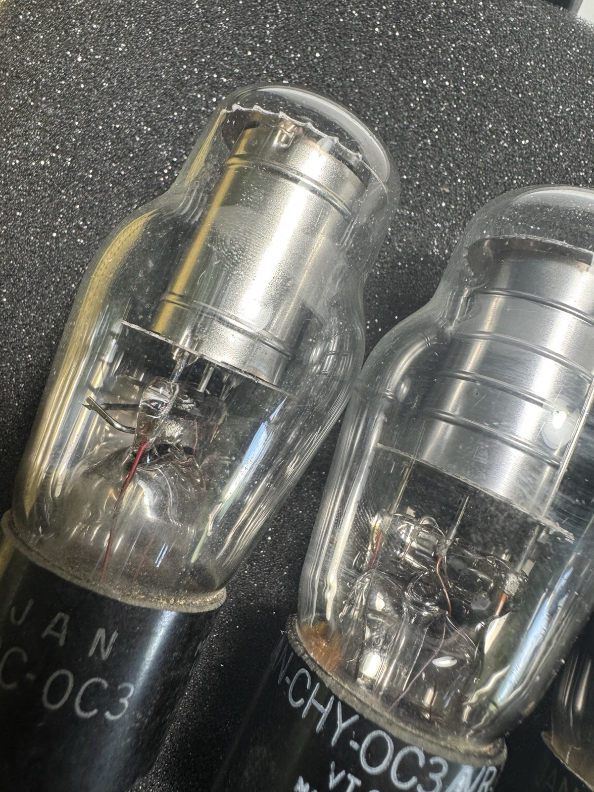 ⚡️ Lot of 6 Vintage Military Vacuum Tubes 0C3 0B3 38250 VT-200 RCA Sylvania ⚡️