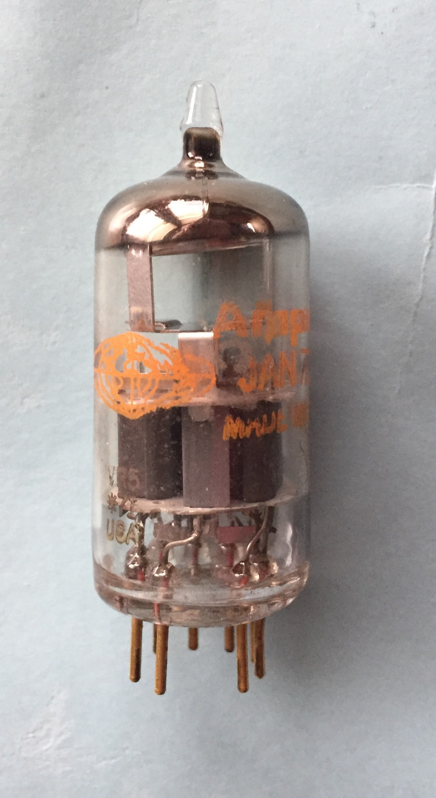 Amperex 7308  6DJ8  E188CC – GOLD PINS – JAN – Amplitrex Tested