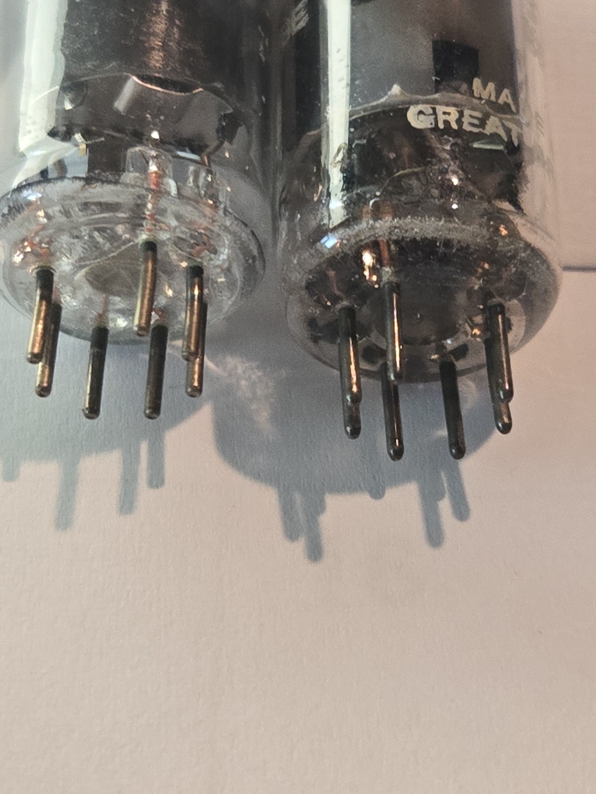 Pair of VINTAGE 6AU6A GE Vacuum Tubes. Tested!