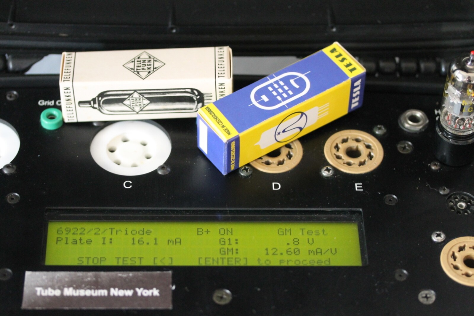 6922 E88CC CCa TESLA TELEFUNKEN TOOLING RED-TIP ARMY GOLD-PIN MATCHED-PAIR TUBES