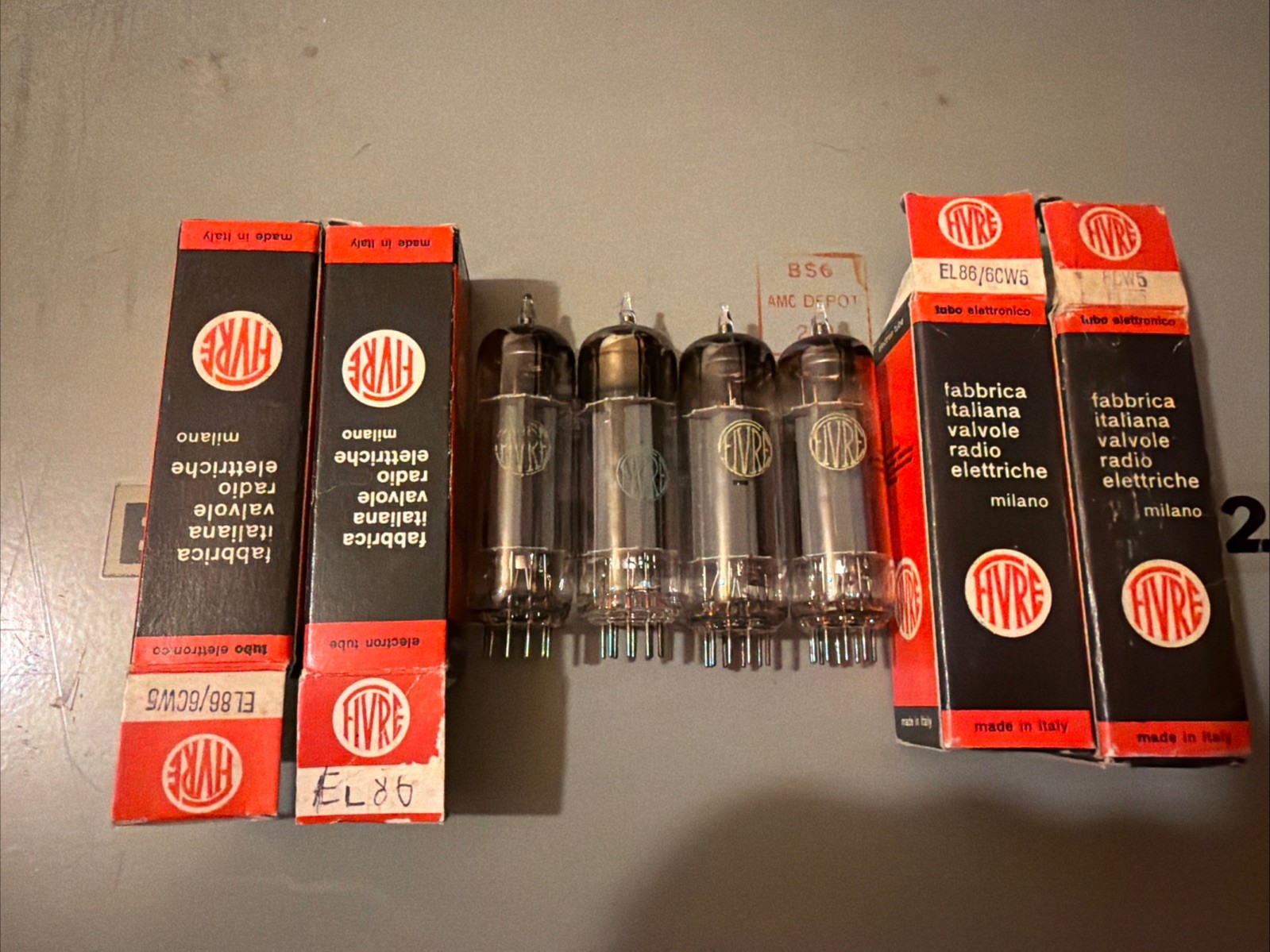FIVRE EL86 Quartetto Nos Nib Test-Nice Matched-Quad-Very-GOOD Made In Italy