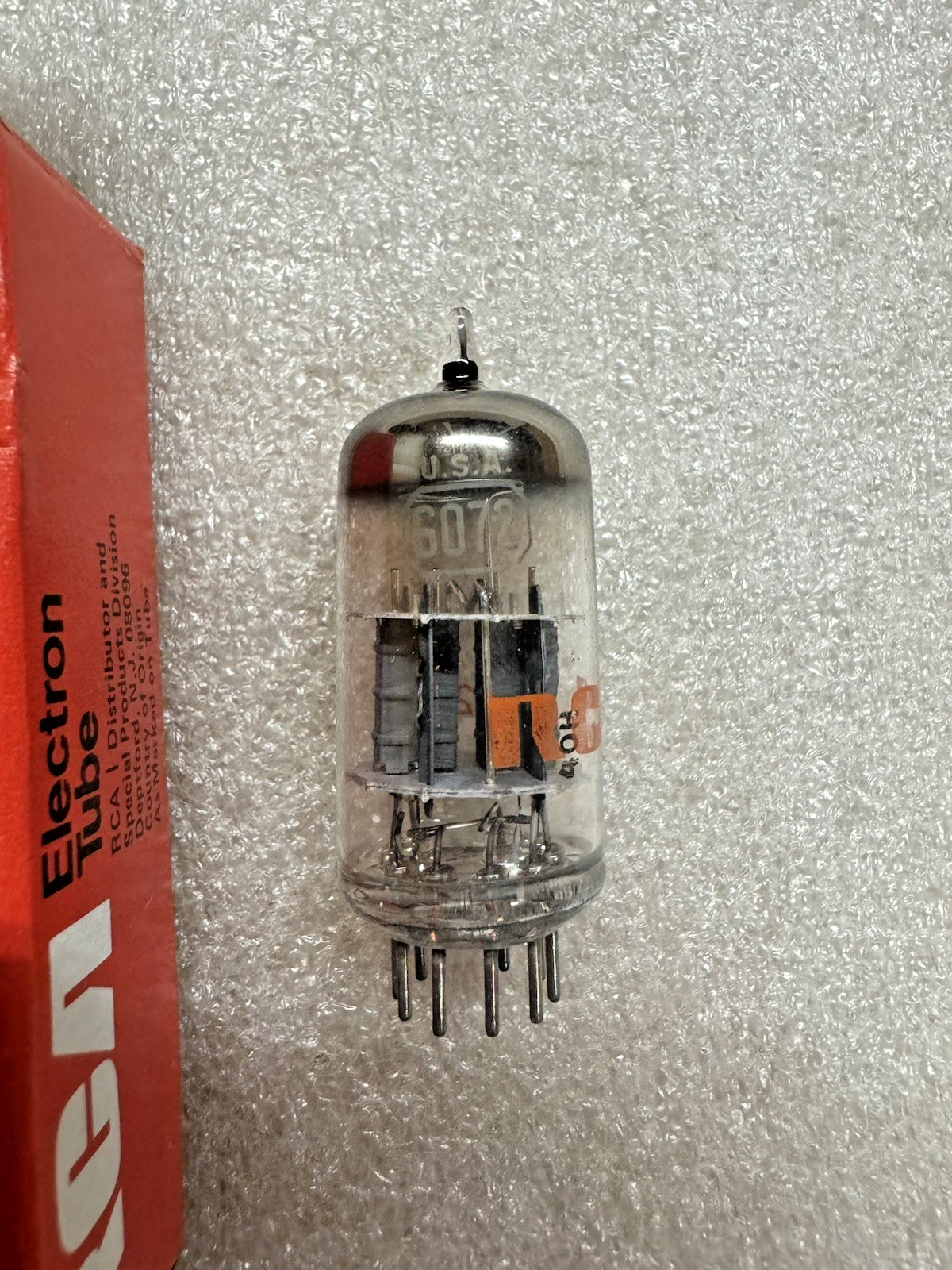 RCA 6072 12AY7 Preamp Tube Low Noise 12AY7 for microphone NOS NIB n2
