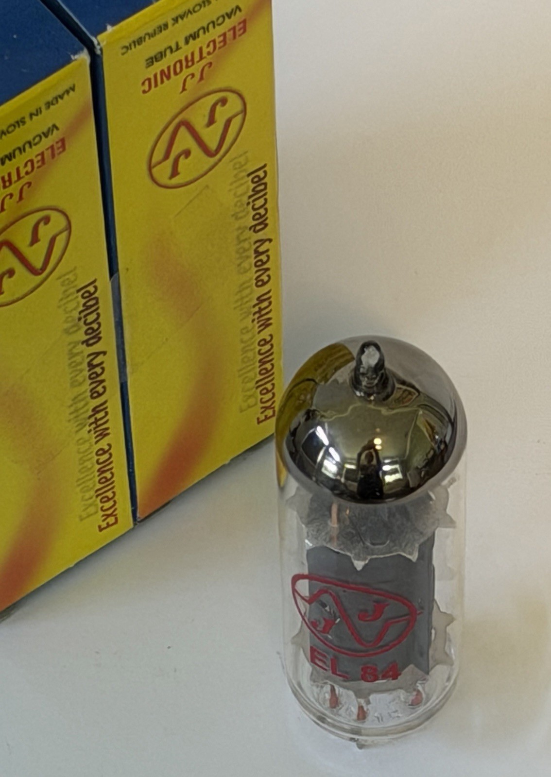New Quad JJ ELECTRONICS Factory Matched EL84 Vacuum Tubes in Original Boxes