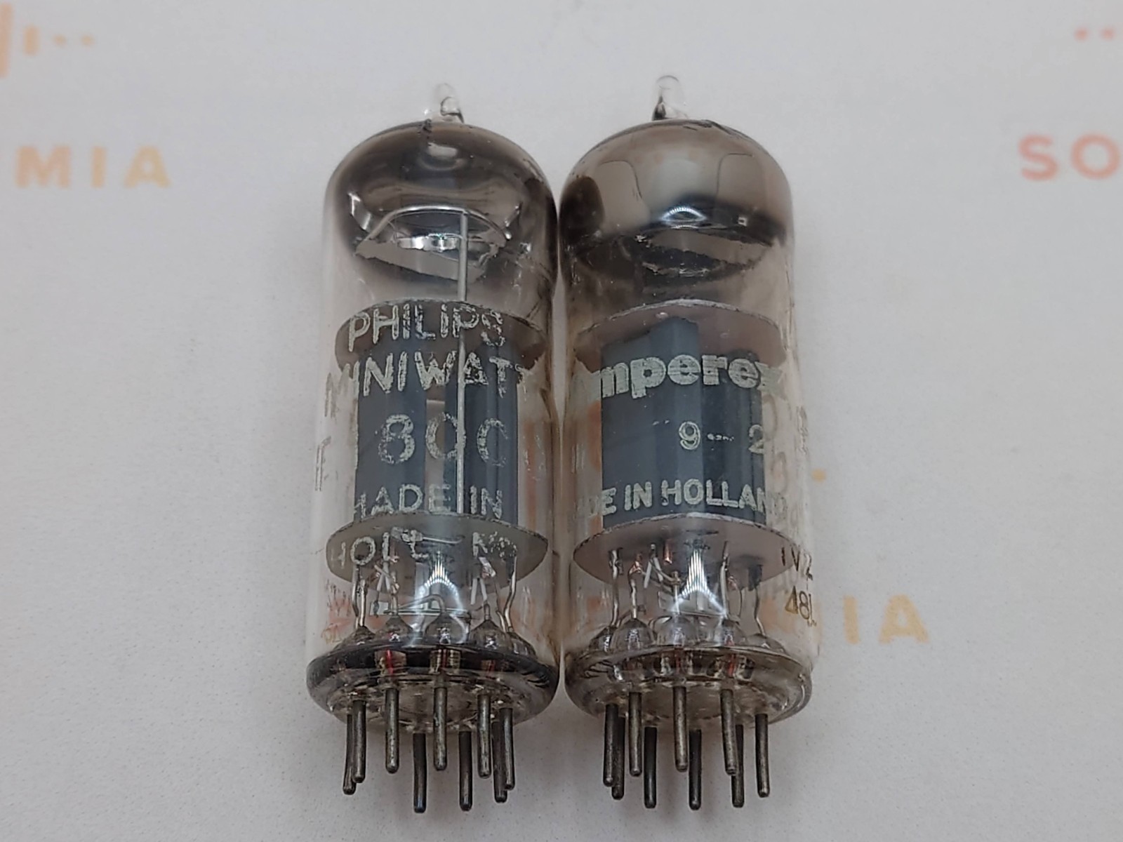 2x Philips E180CC D-getter Pinched Waist- SQ+PQ Labels – Heerlen ’58 IV2 -Strong