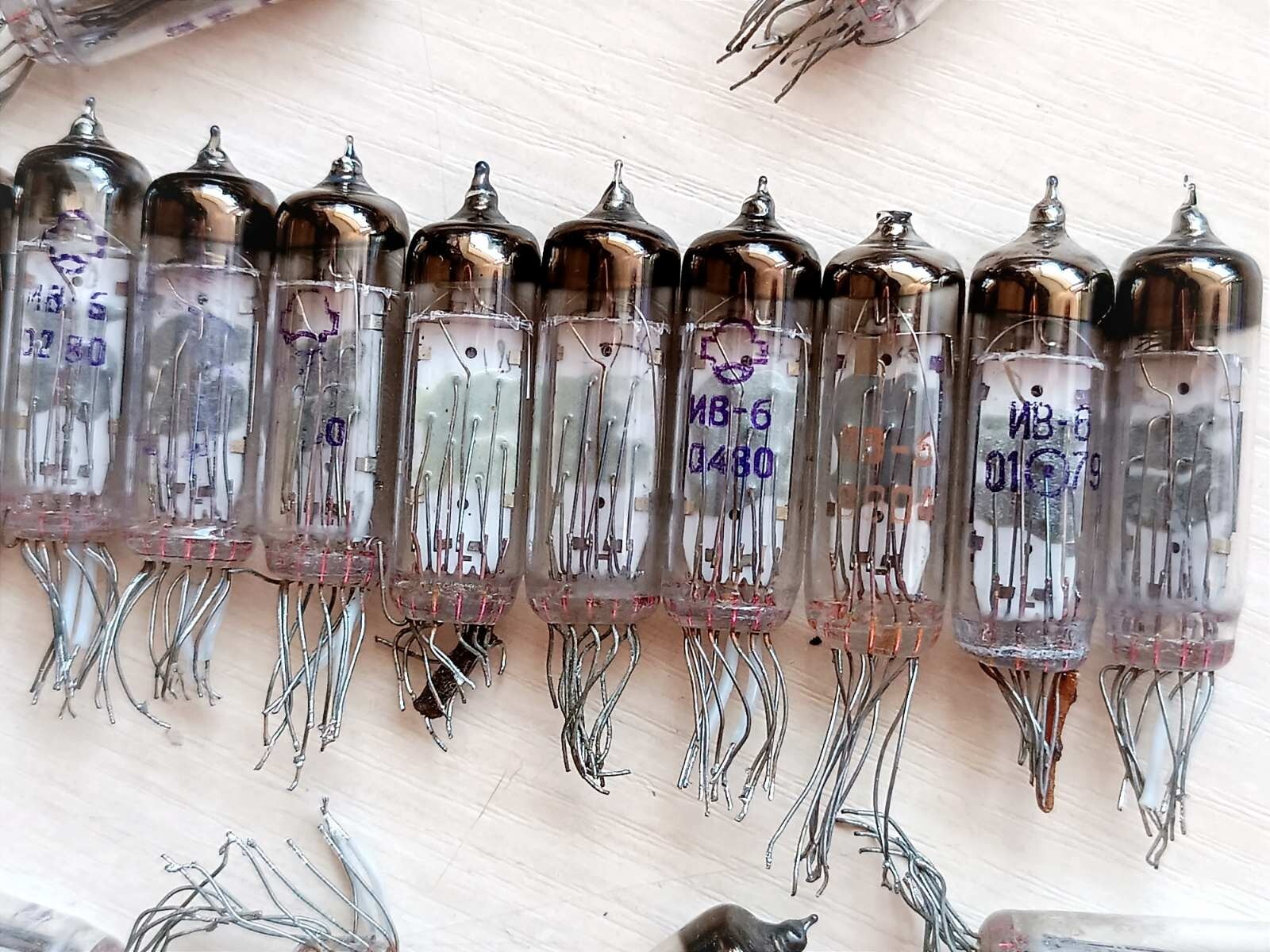 25 pcs IV-6 VFD Tube DIGIT DISPLAY NIXIE CLOCK luminescent indicator USED #2