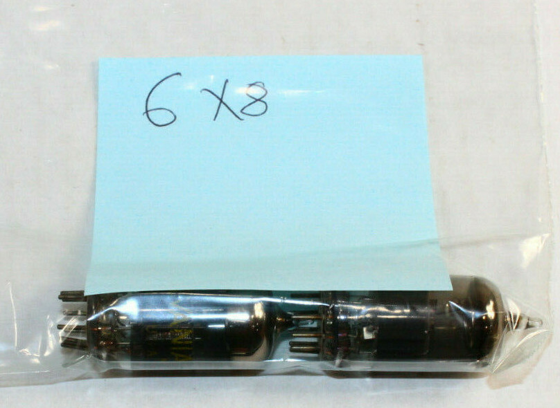 (2) 6X8A Vacuum Tube Tested Good Audio Video TV Radio Electron Electronics