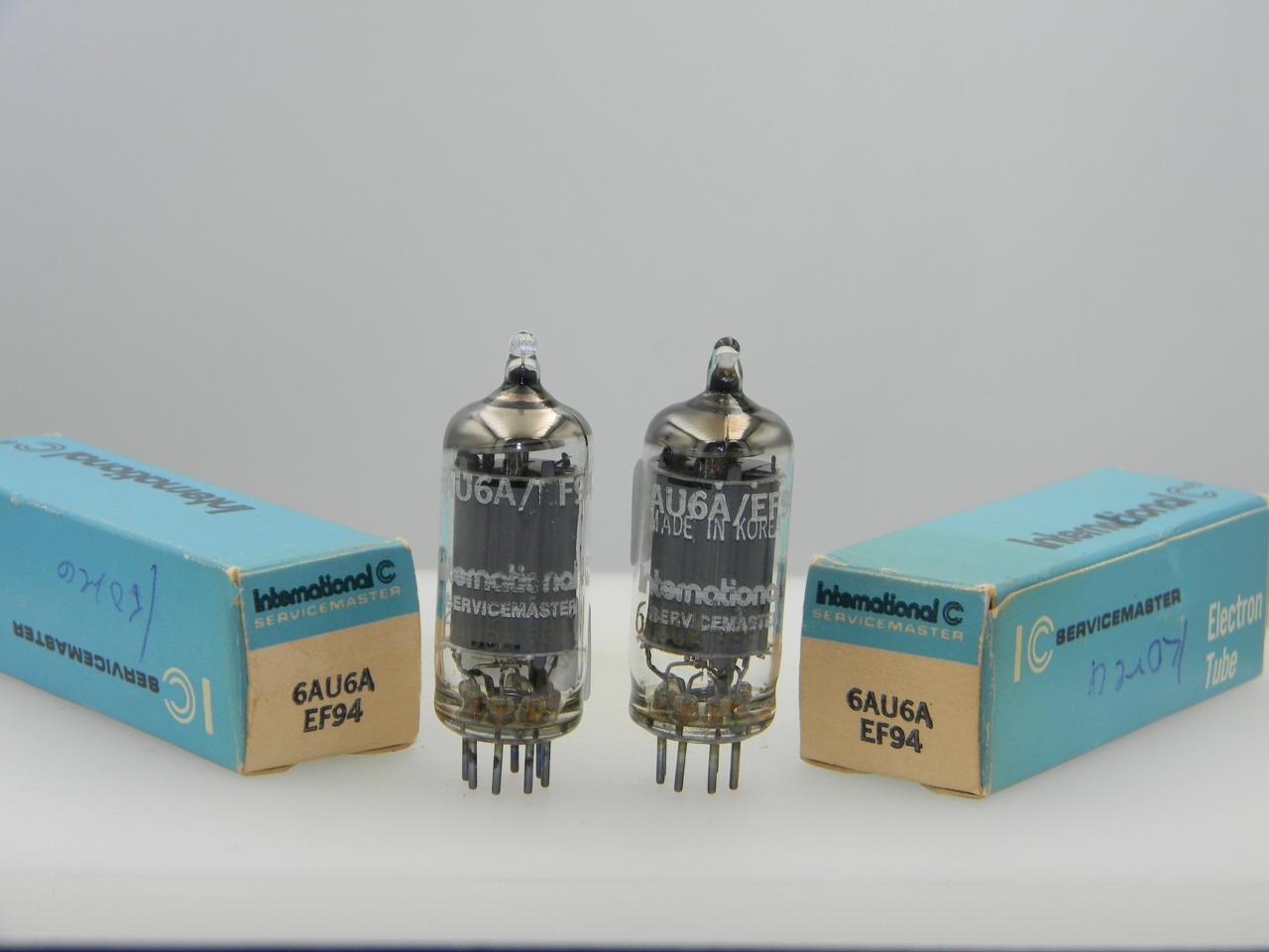 Code Pair ISM Korea 6AU6A EF94 NOS NIB Grey Plate Halo Getter Serious Tubes R270