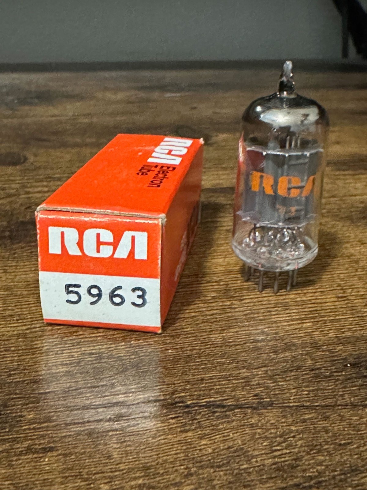 RCA 5963 12AU7 Vacuum Tube NOS Tested Strong Vintage USA Black Plate Audio Amp