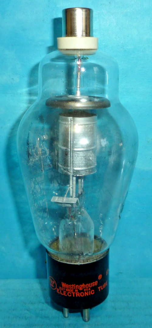 1 Westinghouse 866A Half-Wave Rectifier Tube Grey Plate Foil D Getter Tested