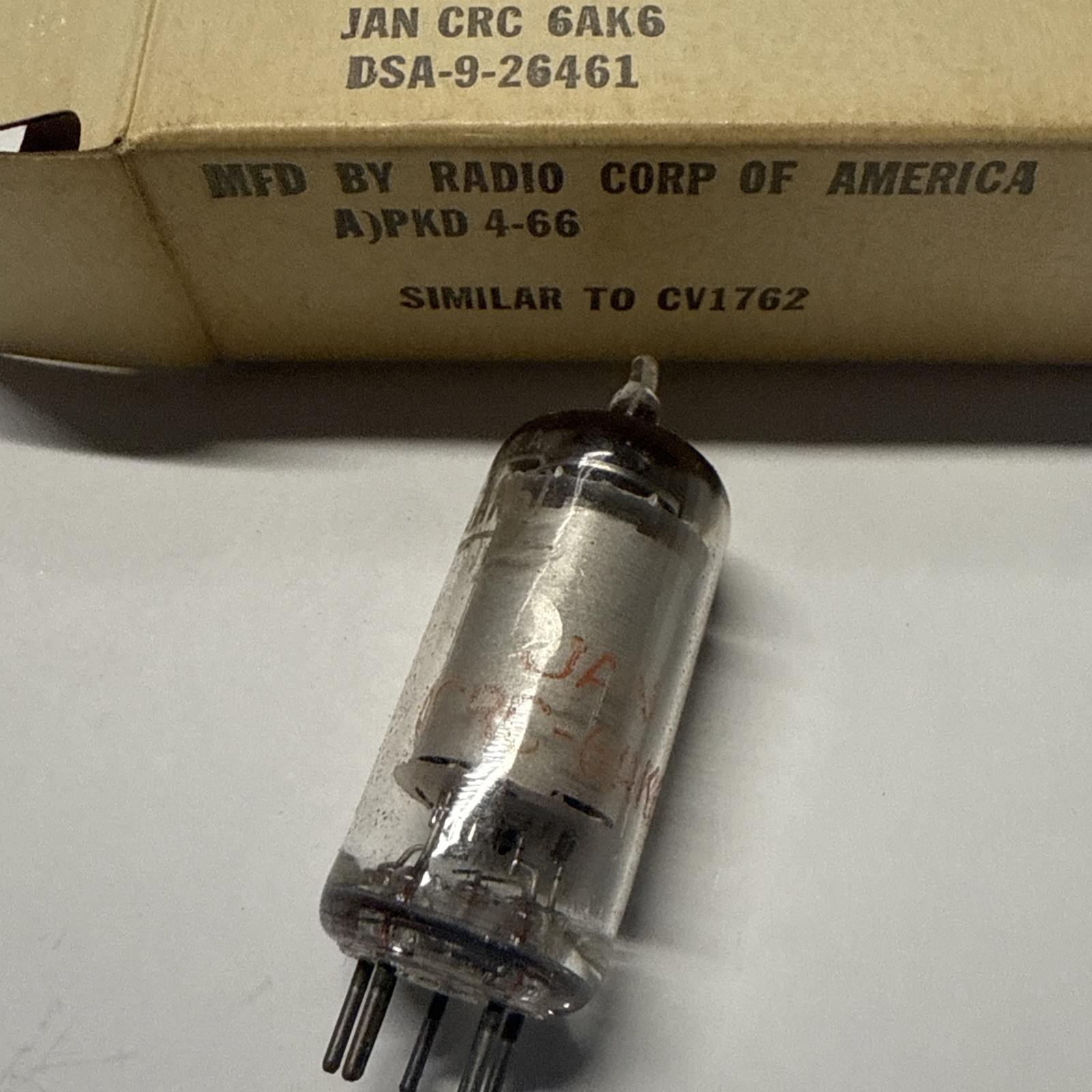 JAN CRC 6AK6 Vacuum tube by RCA