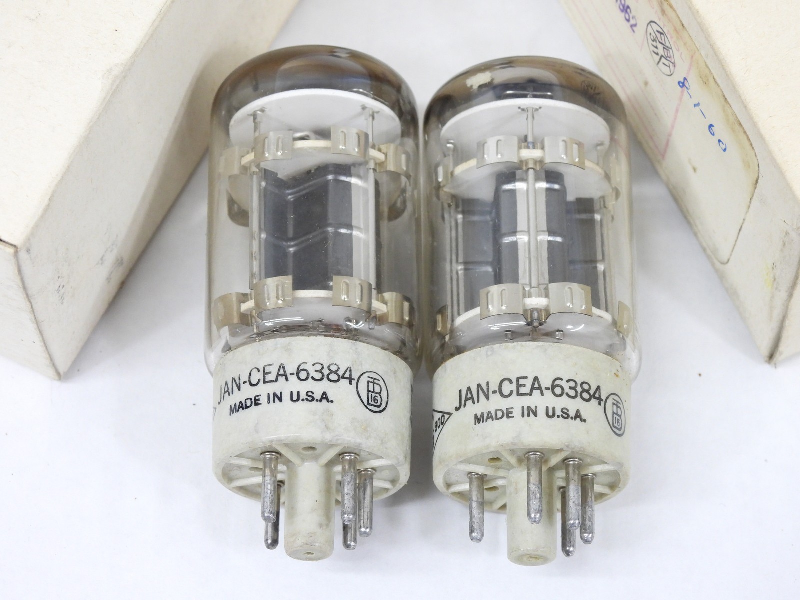Bendix JAN CEA 6384 Vintage 1960 NOS Select Audio Tube Pair (nicely matched)