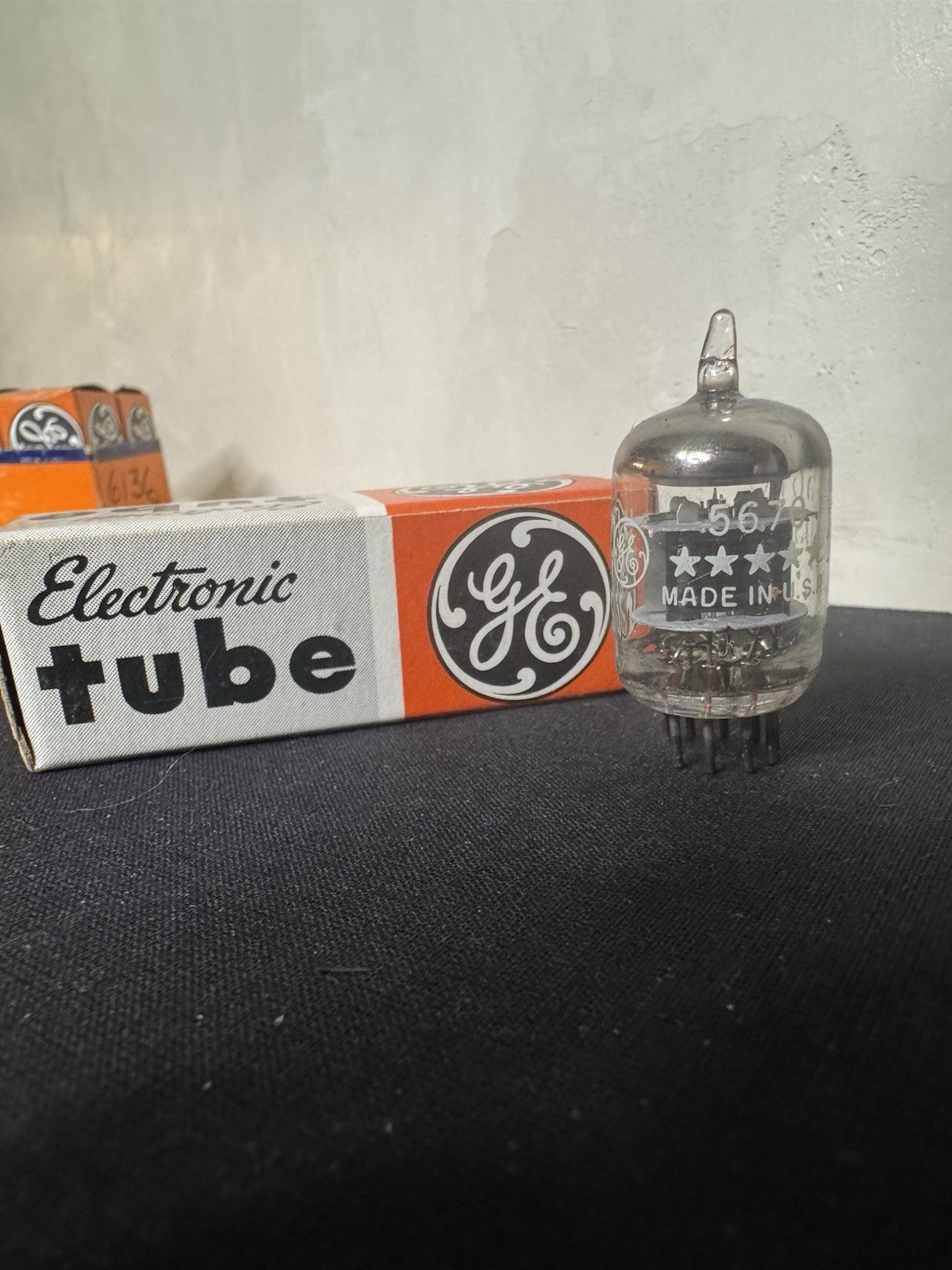 Vintage GE 5670 2C51 5-Star Black Plate Audio Tube NOS NIB Untested USA (70s)