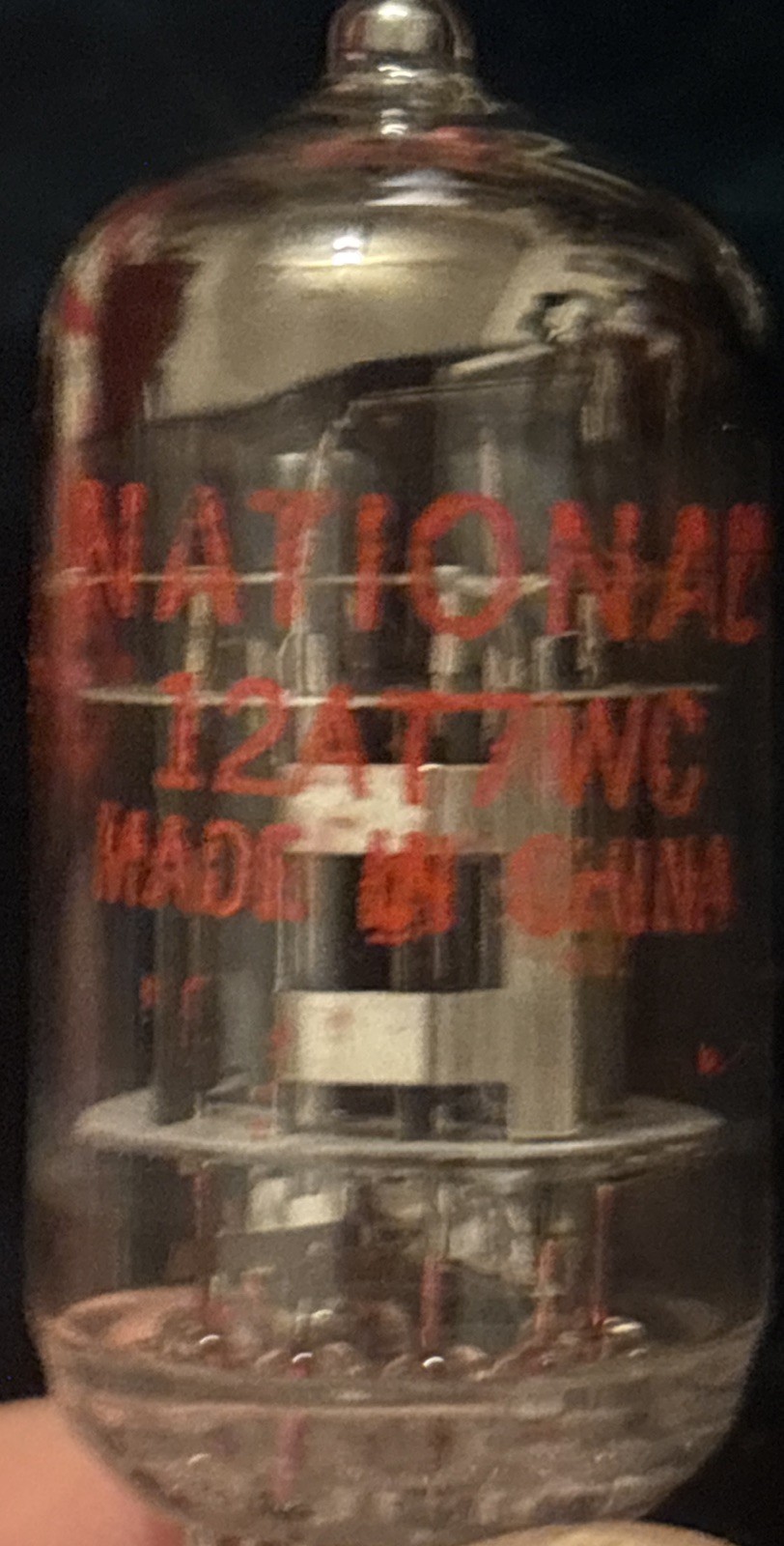 3 Matched Vintage National Electronics 12AT7WC Top Dimple Foil Tested Tubes