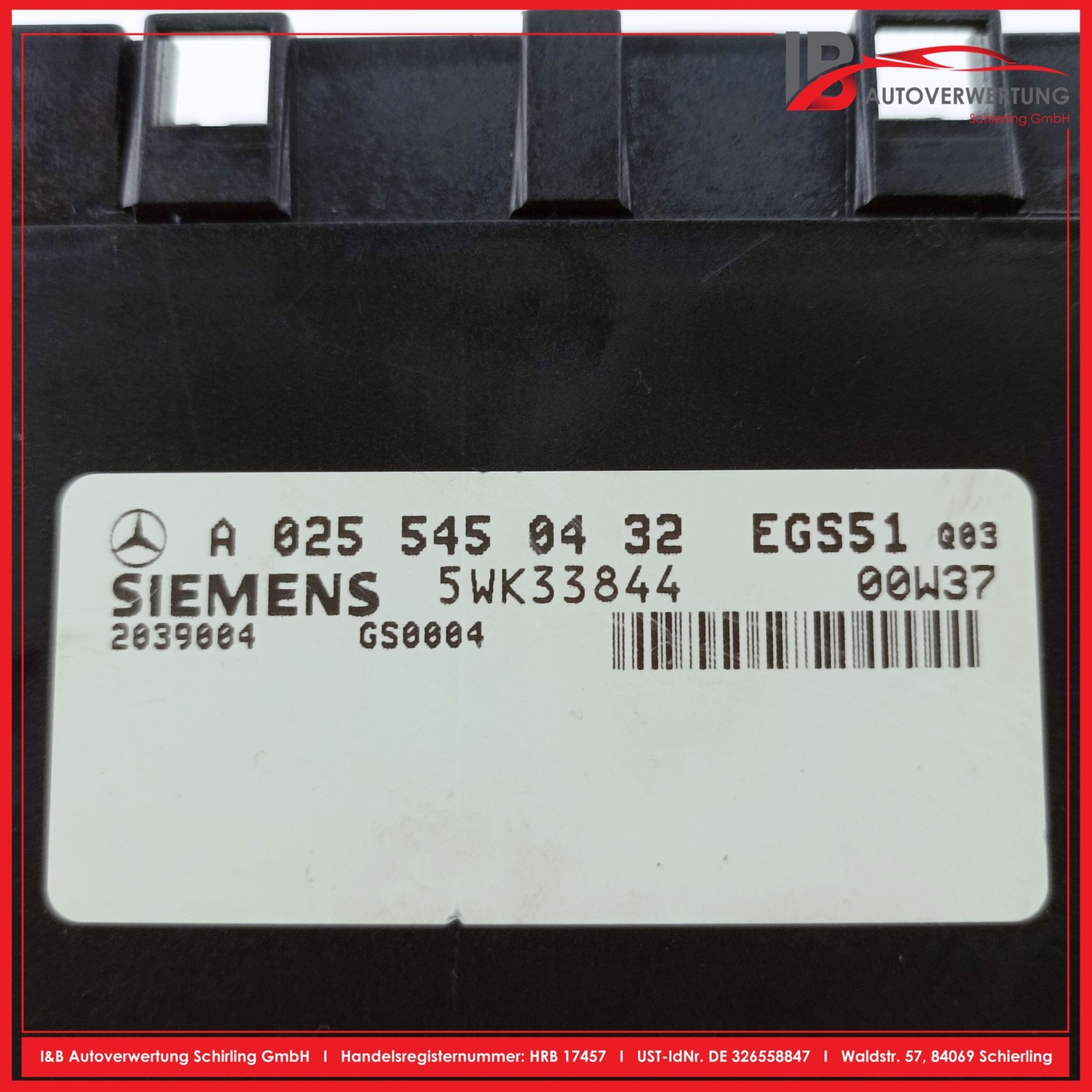 MERCEDES BENZ ECU Automatic Transmission A0255450432 5WK33844 SIEMENS