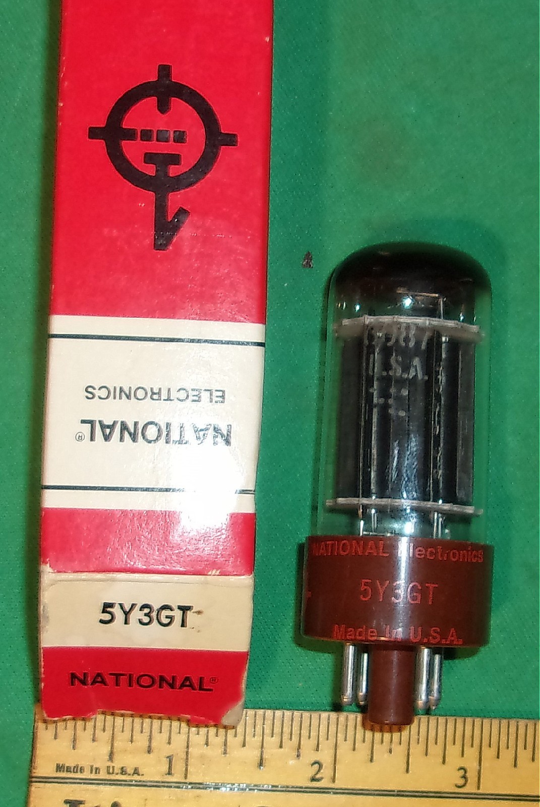 NATIONAL 5Y3GT Full-Wave Rectifier Tube (GE 6087) NOS Clean! Test Great!