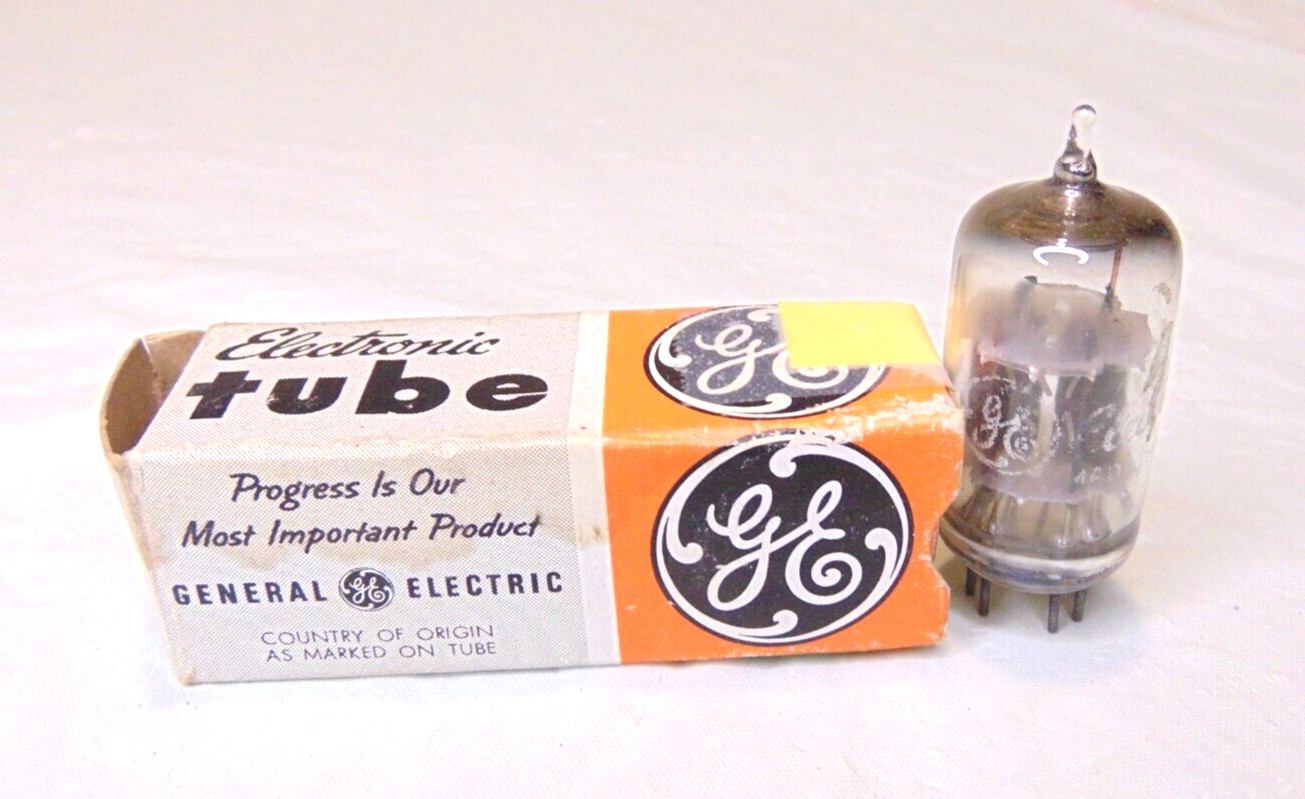 General Electric 12ax7 USA TESTED 81-81/56 Vacuum Tube Grey plates