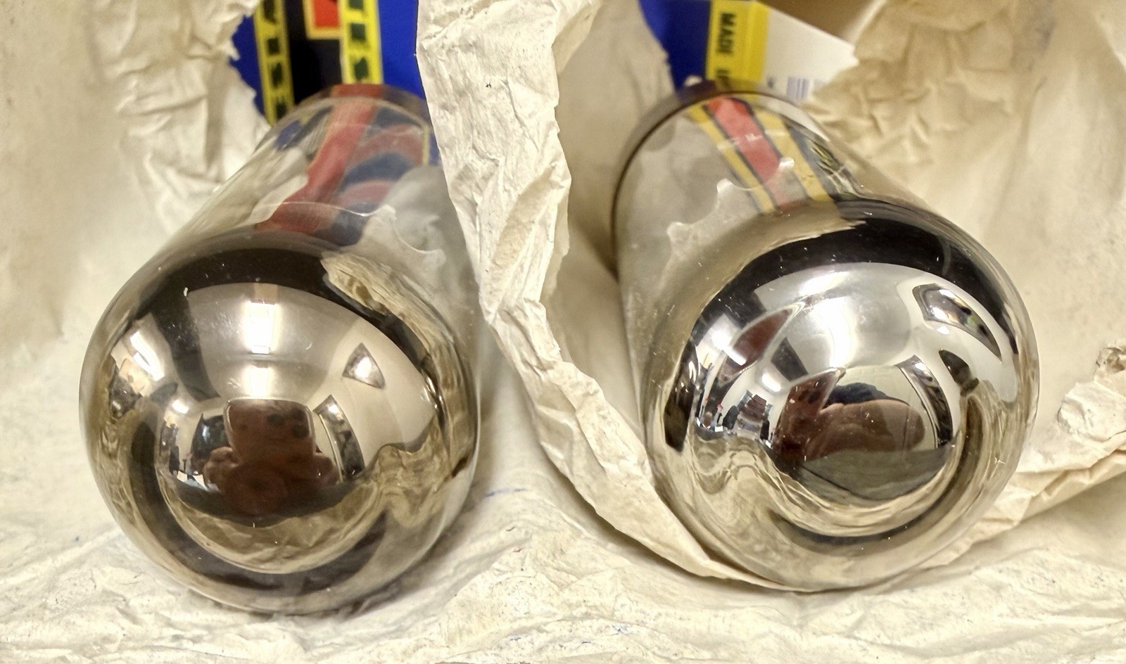 (2) NOS TESLA EL34 TUBES Perfectly Matched Current/Gm BROWN BASE & WELDED PLATES