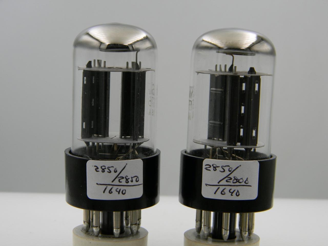 Matched Pair 1969 Sylvania FAA 6SN7GTB NOS NIB Black V Plates Serious Tubes A439