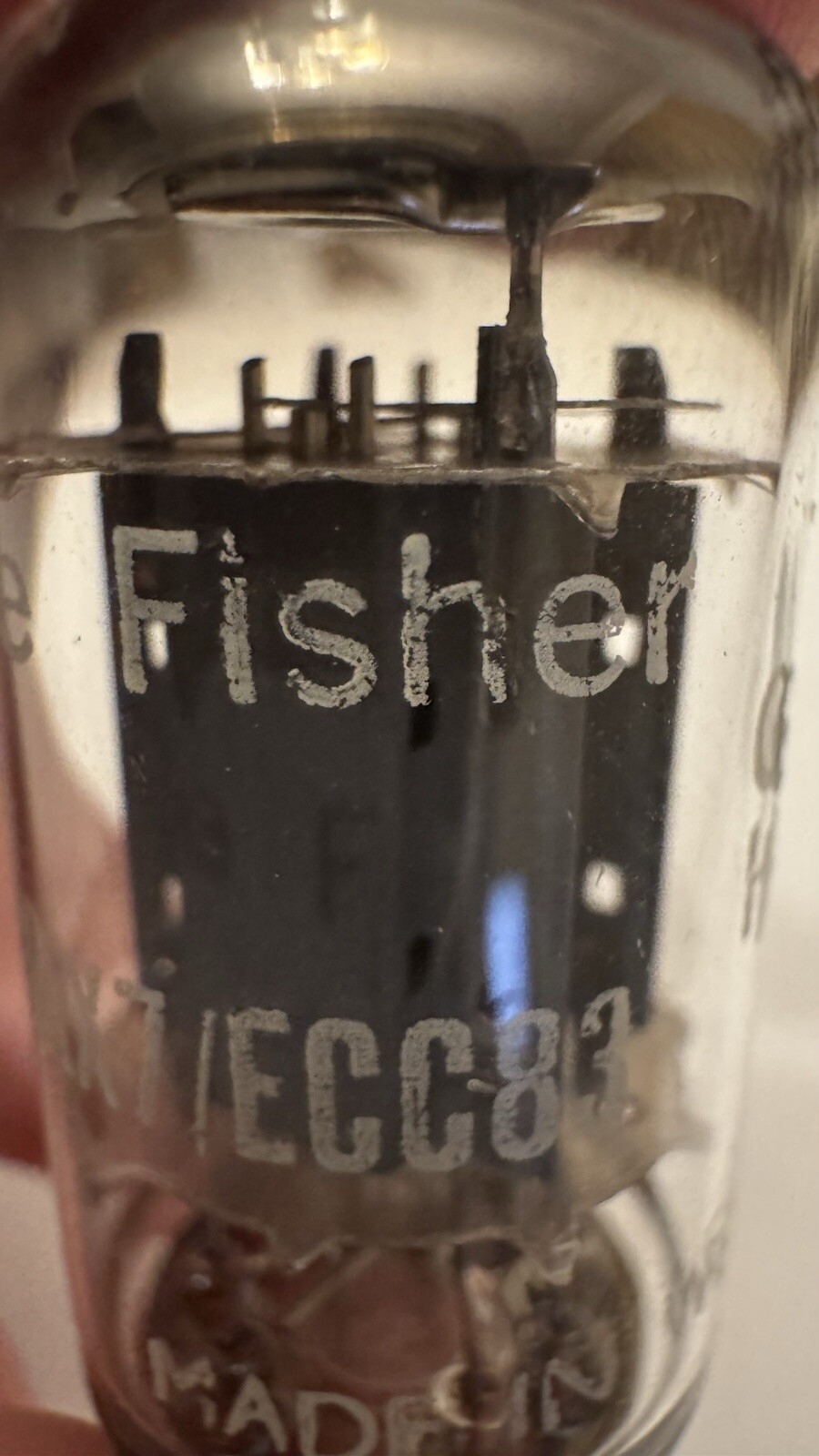NOS Telefunken 12AX7 “The Fisher” ECC83 Long Smooth Plate 💎 1962 Germany