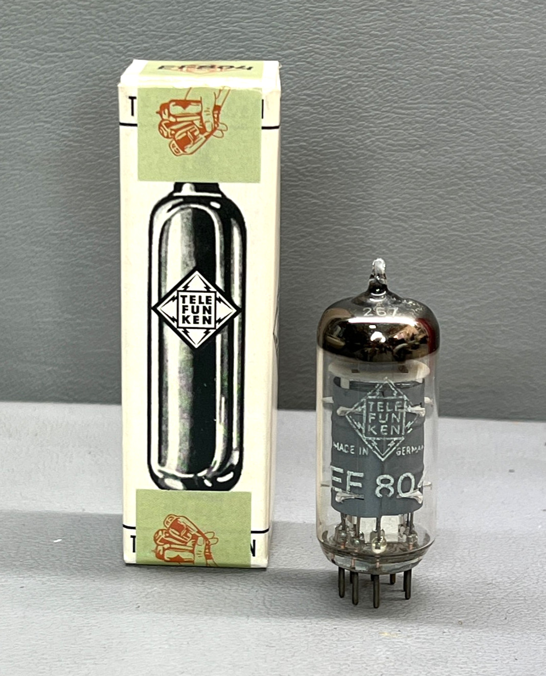 EF804 TELEFUNKEN Vacuum Pentode Tube ◊ Diamond Bottom NOS 100% Test