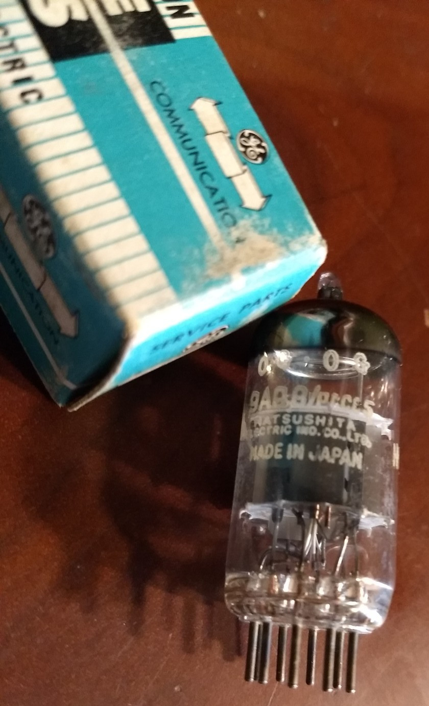 1 MATSUSHITA PCC85 9AQ8 Double Triode Valves Tubes JAPAN OG