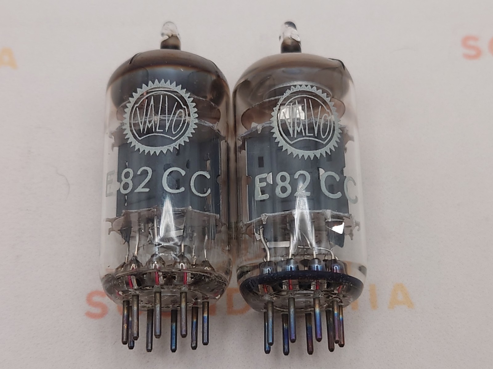 Siemens E82CC ECC802S Triple-Mica Matched Pair- Valvo Label – Munich 1961 – NOS
