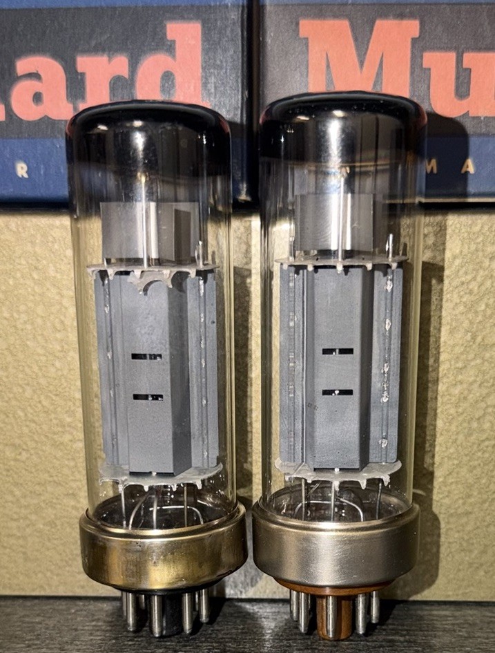 1956 Philips Eindhoven Metal Base EL34 Tubes Current/Gm Matched Pair Tested NOS