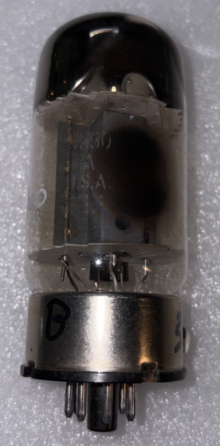 Dynaco GE 6550 DUAL DISC GETTER POWER VACUUM TUBE AMPLITREX TESTED 78% gm