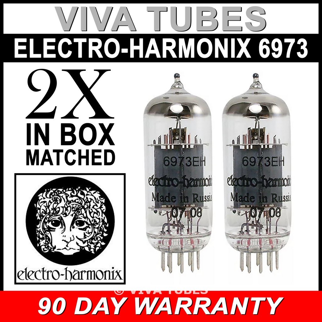 Brand New In Box Current Matched Pair (2) 6973 Electro-Harmonix Vacuum Tubes