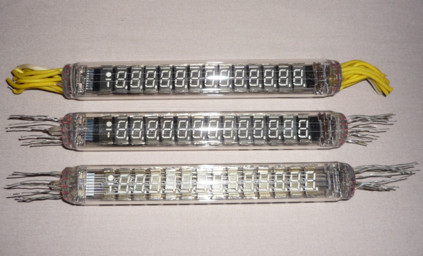 3pcs. IV-27 / ИВ-27 indicator 7-segment VFD Nixie tube Pulled